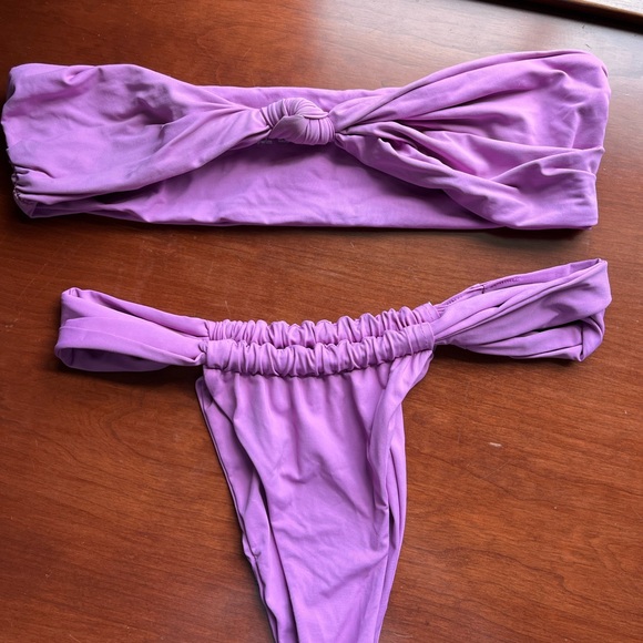 Stone Fox Swim lilac lele Bikini Top and bijou bikini bottom - Picture 3 of 5